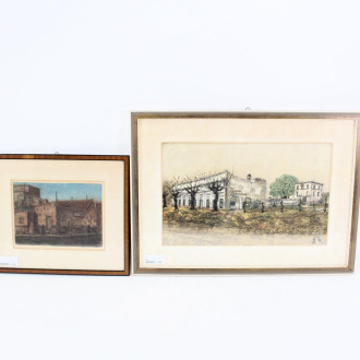 2 Druckgrafiken/Multiple "Städtische Ruinen"