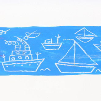 4-teilige Serie 'Bunte Schiffe in Groß und Klein'