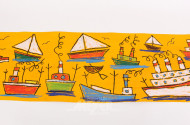 4-teilige Serie 'Bunte Schiffe in Groß und Klein'