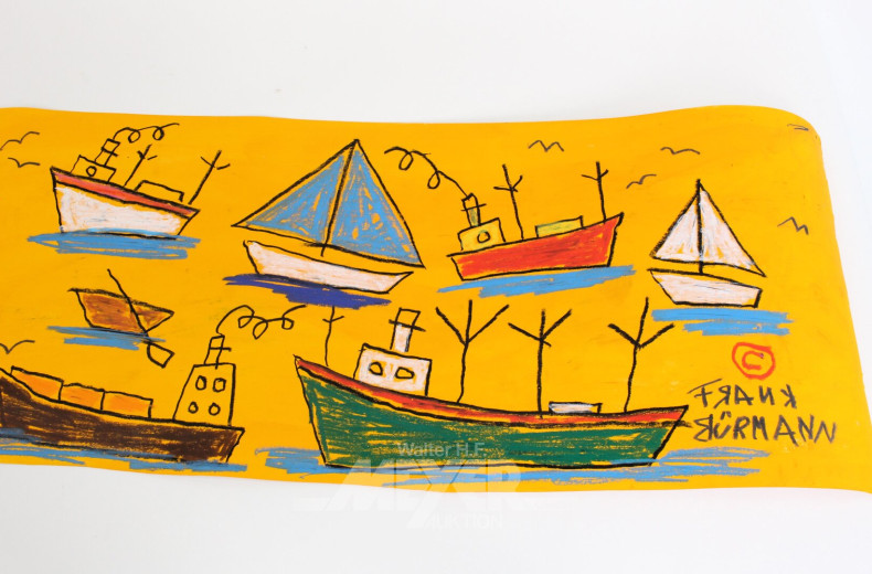4-teilige Serie 'Bunte Schiffe in Groß und Klein'