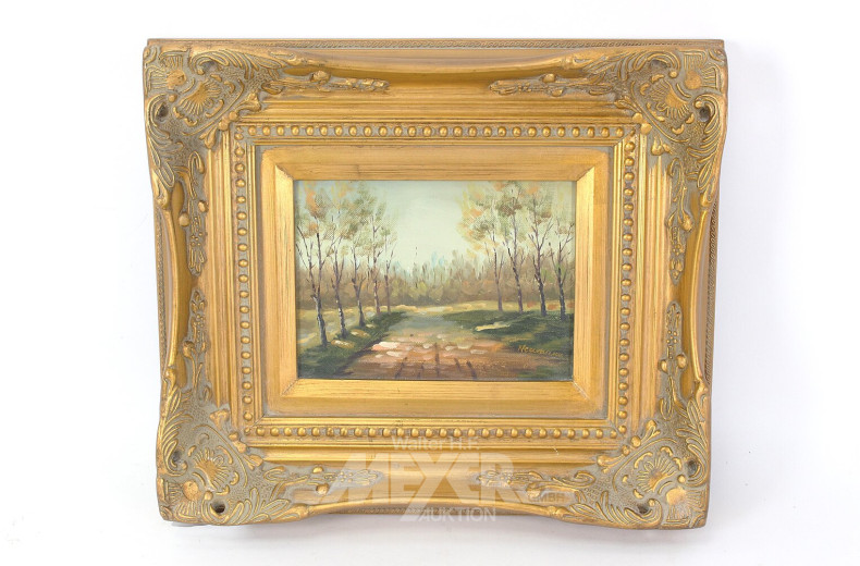 kl. Gemälde "Birkenallee"