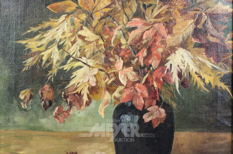 Gemälde "Stillleben mit Herbstlaub"