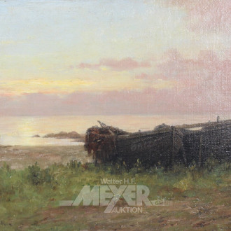 Gemälde "Fischerboote an Land",