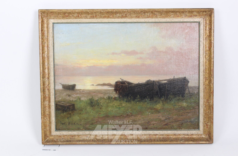 Gemälde "Fischerboote an Land",