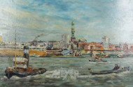 Gemälde "Hamburger Hafen"