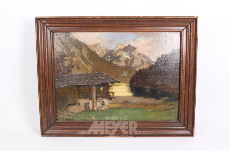 Gemälde "Ansicht einer Bergregion"