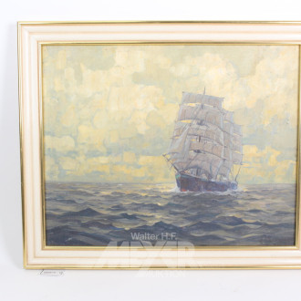 Gemälde "Dreimaster auf hoher See"