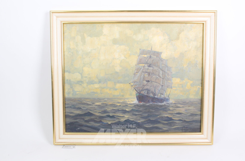 Gemälde "Dreimaster auf hoher See"