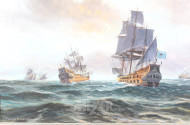 Gemälde "Seeschlacht"