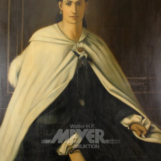 gr. Gemälde 'Porträt einer vornehmen Dame'