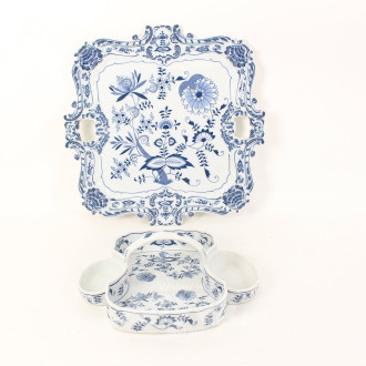 9 Serviceteile mit Zwiebelmuster