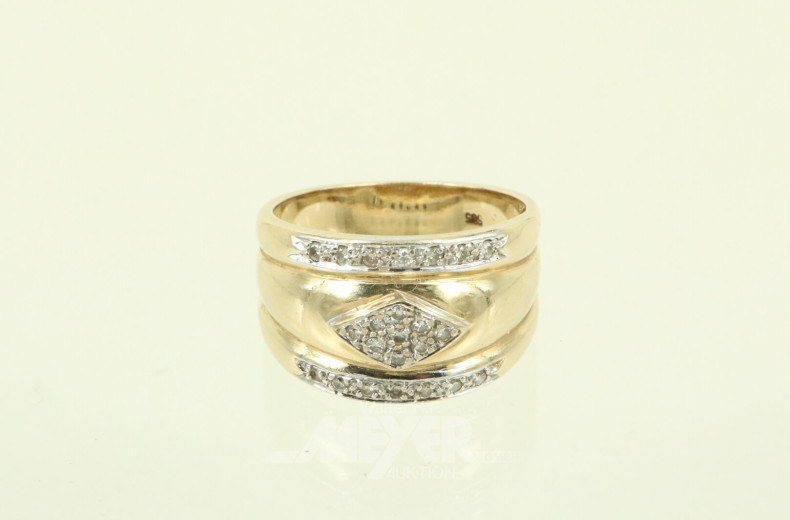 Ring mit 23 kl. Brillanten