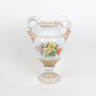 Porz.-Schlangenhenkelvase