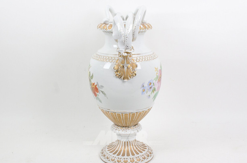 Porz.-Schlangenhenkelvase