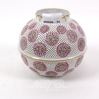 Doppelwandige Deckelvase