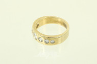 Bandring mit 7 Diamanten, teilw. im Altschliff zus. ca 1,20ct.