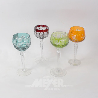 4 Römer-Weingläser in versch. Farben