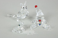 Konvolut kl. Kristallfiguren, überwiegend Swarovski