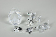 Konvolut kl. Kristallfiguren, überwiegend Swarovski