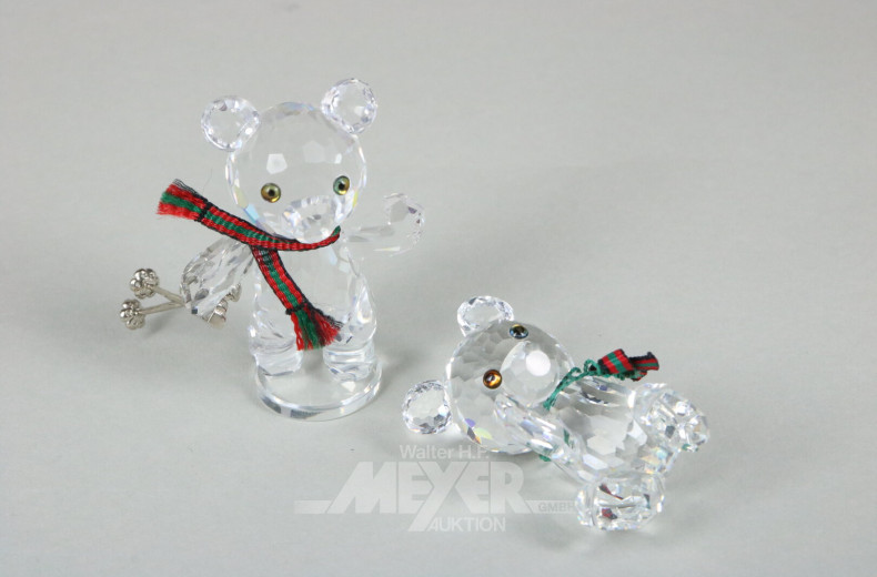 Konvolut kl. Kristallfiguren, überwiegend Swarovski