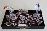 Konvolut versch. Kristallvogelfiguren, überwiegend Swarovski