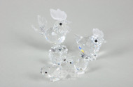 Konvolut versch. Kristallvogelfiguren, überwiegend Swarovski