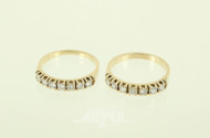 2 Bandringe mit jew. 7 kl. Brillanten