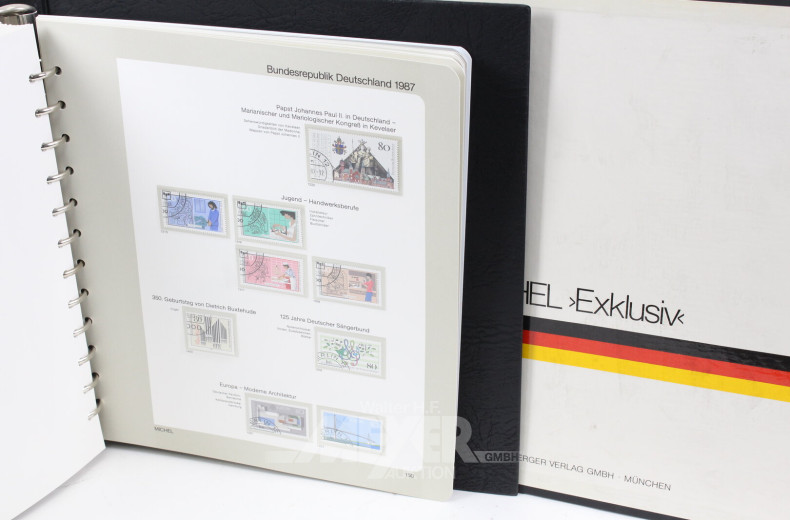 Karton vollständige Briefmarkensammlung, Deutsche Post 'DDR - Deutschland klassik' 1949-1990,