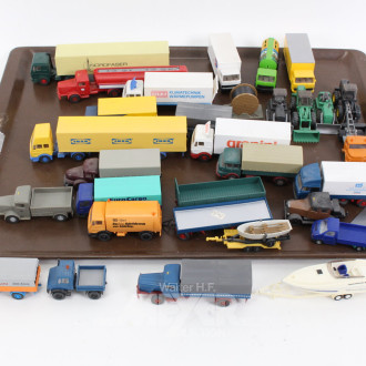 Sammlung LKW/Baumaschinen-Modellautos, WIKING, ca. 120 Stück