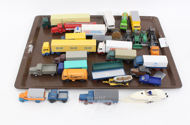 Sammlung LKW/Baumaschinen-Modellautos, WIKING, ca. 120 Stück