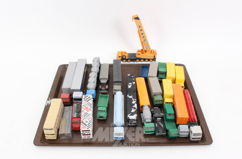 Sammlung LKW/Baumaschinen-Modellautos, WIKING, ca. 120 Stück