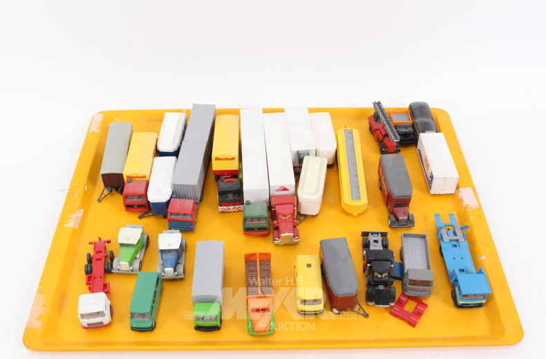 Sammlung LKW/Baumaschinen-Modellautos, WIKING, ca. 120 Stück