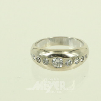 Bandring mit 9 kl. Brillanten, zus. ca. 0,40ct.