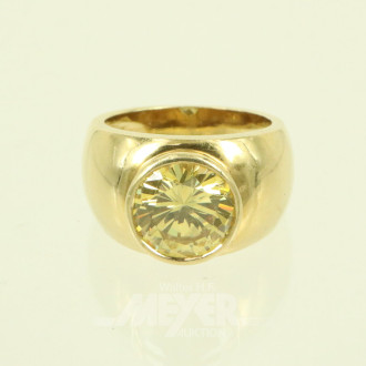 Bandring mit gr. gelbem Farbstein