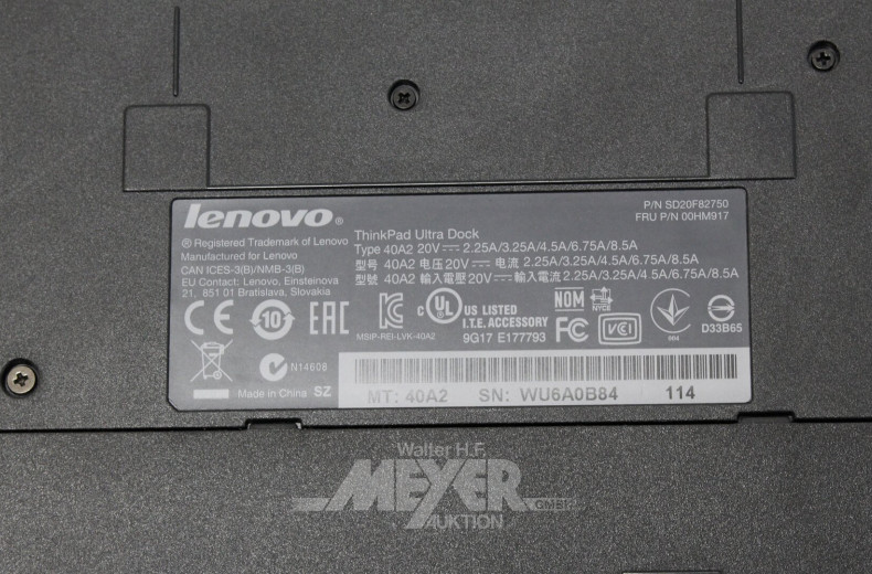Posten versch. Docking-Station u. Netzteile LENOVO