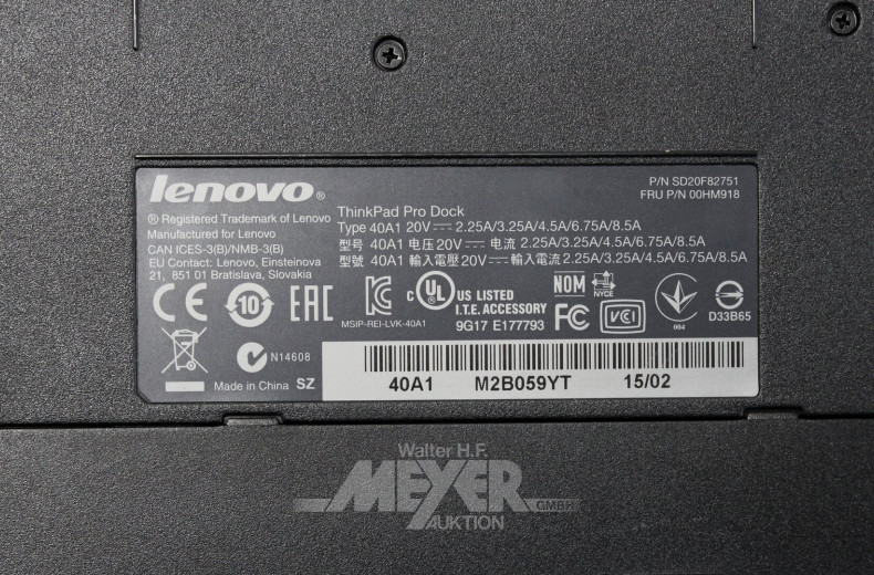 Posten versch. Docking-Station u. Netzteile LENOVO