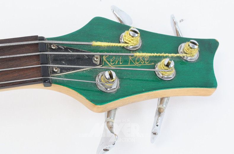 E-Bass, bez. KEN ROSE, grün