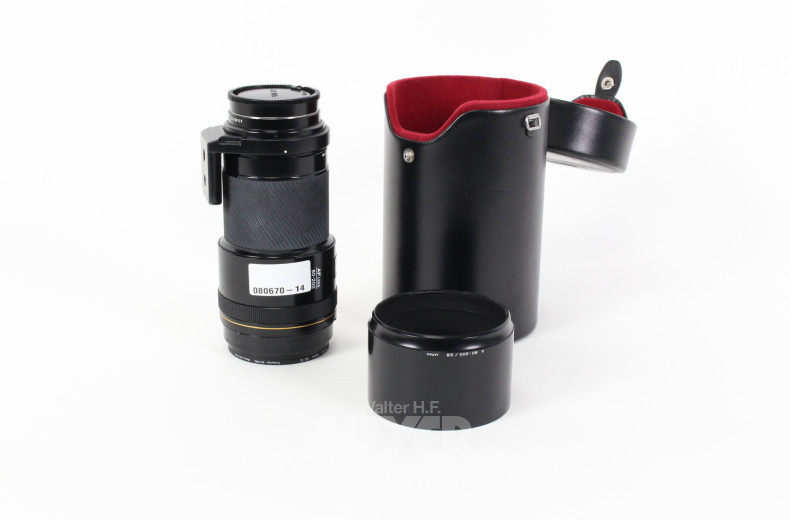 Objektiv mit Köcher