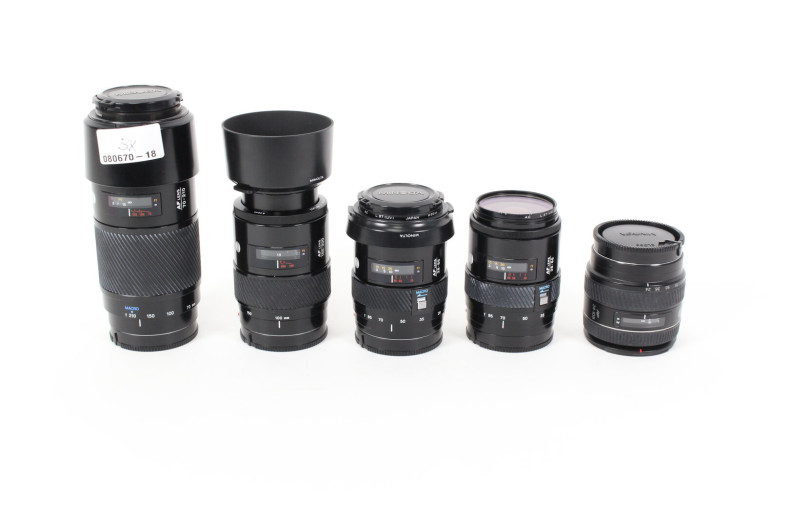 5 versch. Objektive: