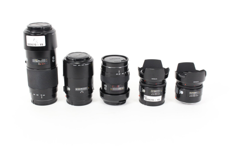 5 versch. Objektive: