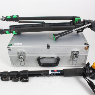 Alu-Fotokoffer mit 2 Stativen