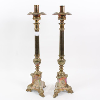 Paar Kerzenleuchter im Historismus-Stil