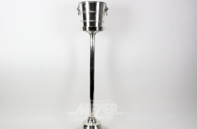 Wein/Sektkühler mit Standfuß, versilbert