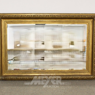 großer, facettierter Wandspiegel im Prunkrahmen