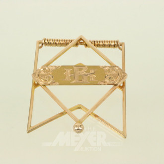 Seiten-/Geldklammer mit Monogramm: BK