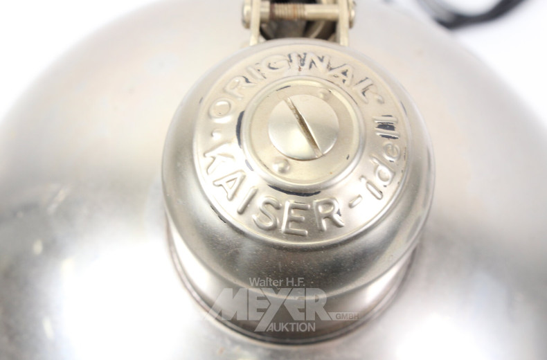 3 Tischlampen, best. aus 1 Schreibtischlampe, KAISER-IDELL sowie 2 Halogen-Tischlampen