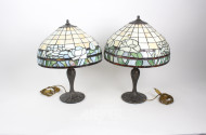 Paar Tischlampen, Tiffany-Stil