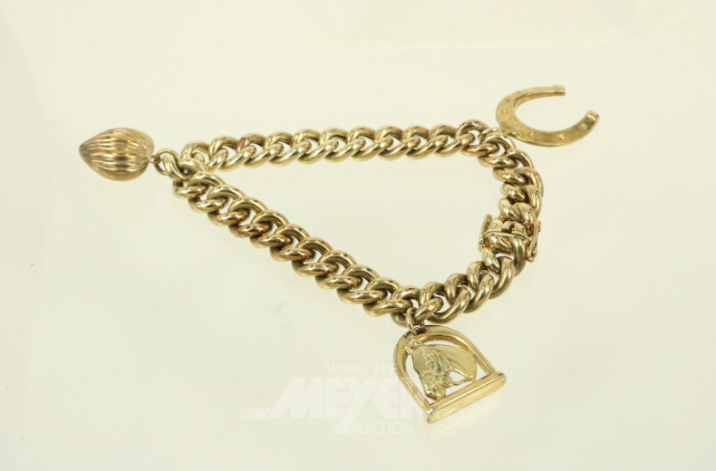 Bettelarmband mit 3 Anhängern