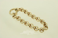 Gliederarmband, hohl gearbeitet, mit gr. Federring-Verschluss