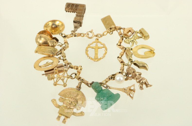 reich bestücktes Bettelarmband